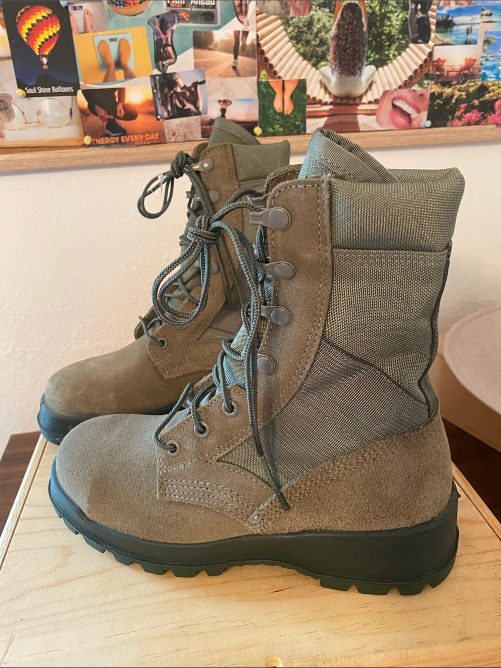 Legit U.S. Army Women's Lace-Up Combat Boots in Olive Drab with Vibram soles